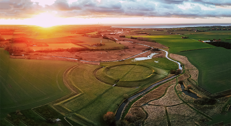 the Viking fortress Trelleborg are close to the Ports of Fredericia and Nyborg. ©Picture Daniel Villadsen
