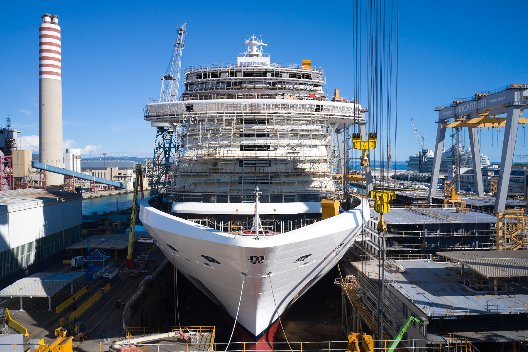 Fincantieri floats MSC Seashore, largest cruise ship built in Italy