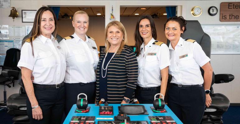 Lisa Lutoff-Perlo with Celebrity officers, including Capt. Kate McCue, second right.jpg