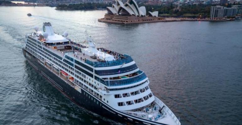 Azamara Quest arrives in Sydney for the last time this season. She will be replaced next year