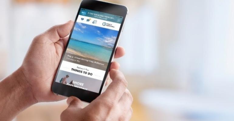 When used with a ship’s Wi-Fi network, the app enables passengers to make reservations, book last-minute excursions, view ship activities, send messages and make unlimited on-board calls, among other features