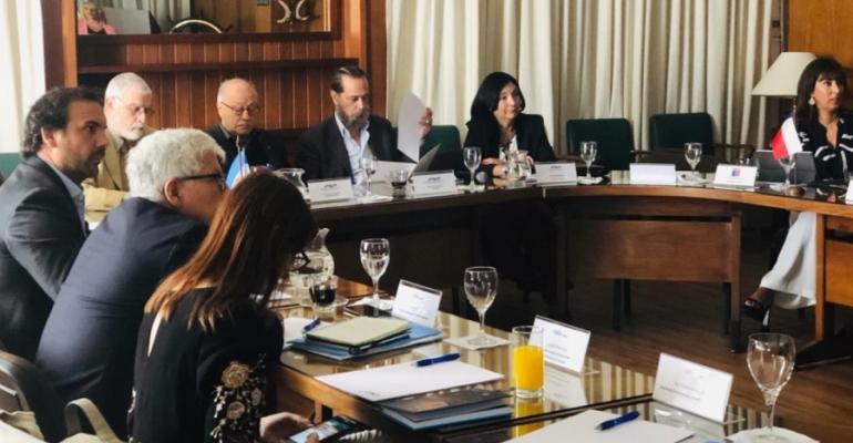 The officials met in the offices of the National Ports Administration of Uruguay PHOTO: Bárbara Sosa