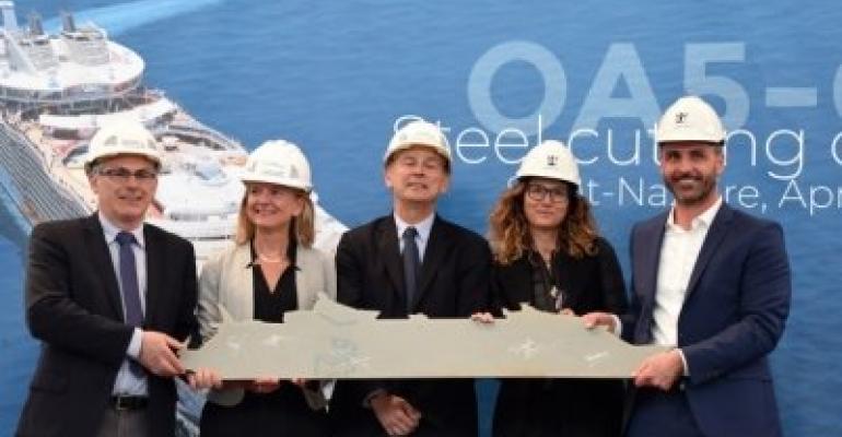 Steel cutting of fifth Oasis class ship RCL