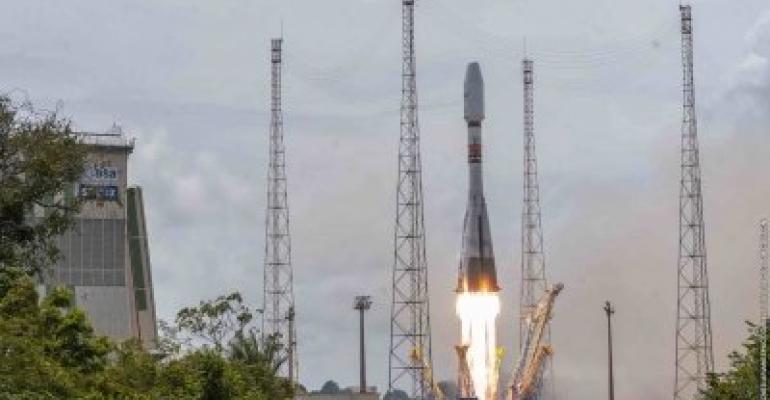 The first of four O3b satellites launched Thursday by Arianespace at the Guiana Space Center in Kourou, French Guiana